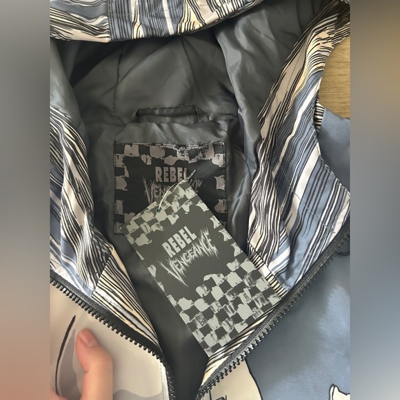 Rebel Vengeance Japanese Skeleton Samurai Windbreaker Jacket, Rare, XXL - NWT - Picture 8 of 11